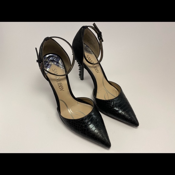 Sam & Libby Spiked Black Heels - Picture 1 of 6